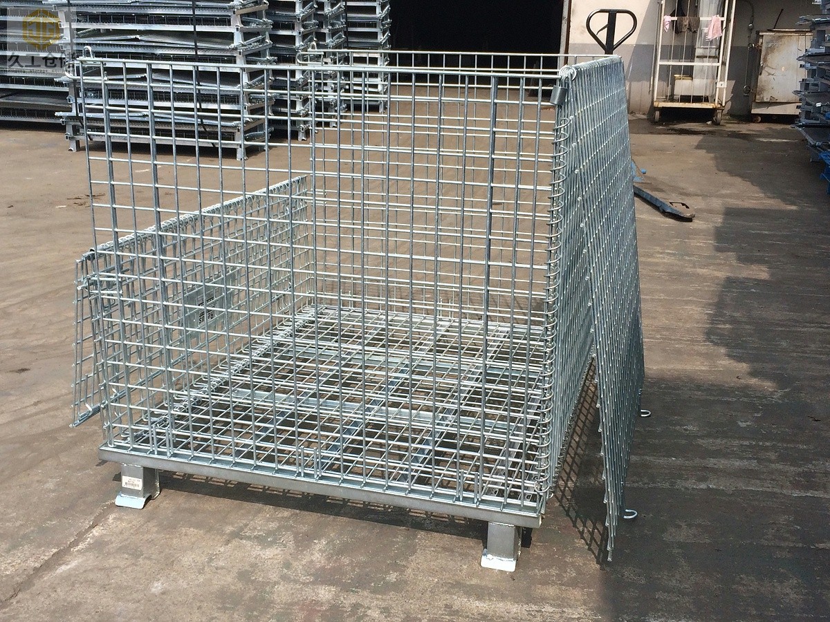 久工倉(cāng)儲(chǔ)設(shè)備-折疊式倉(cāng)儲(chǔ)籠加蓋，久工倉(cāng)儲(chǔ)籠表面鍍鋅處理-南京倉(cāng)儲(chǔ)籠廠家