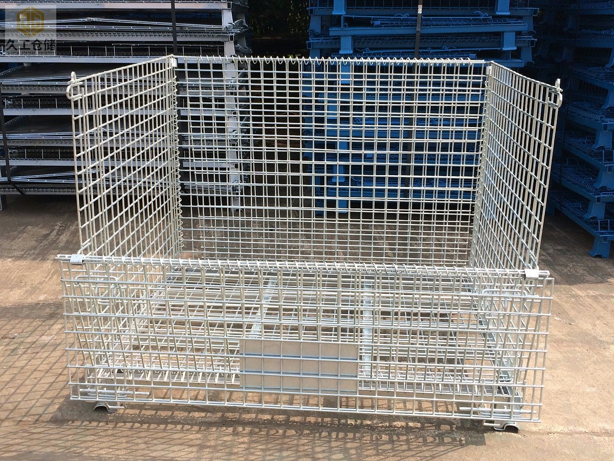 久工倉(cāng)儲(chǔ)設(shè)備-折疊式倉(cāng)儲(chǔ)籠加蓋，久工倉(cāng)儲(chǔ)籠表面鍍鋅處理-南京倉(cāng)儲(chǔ)籠廠家