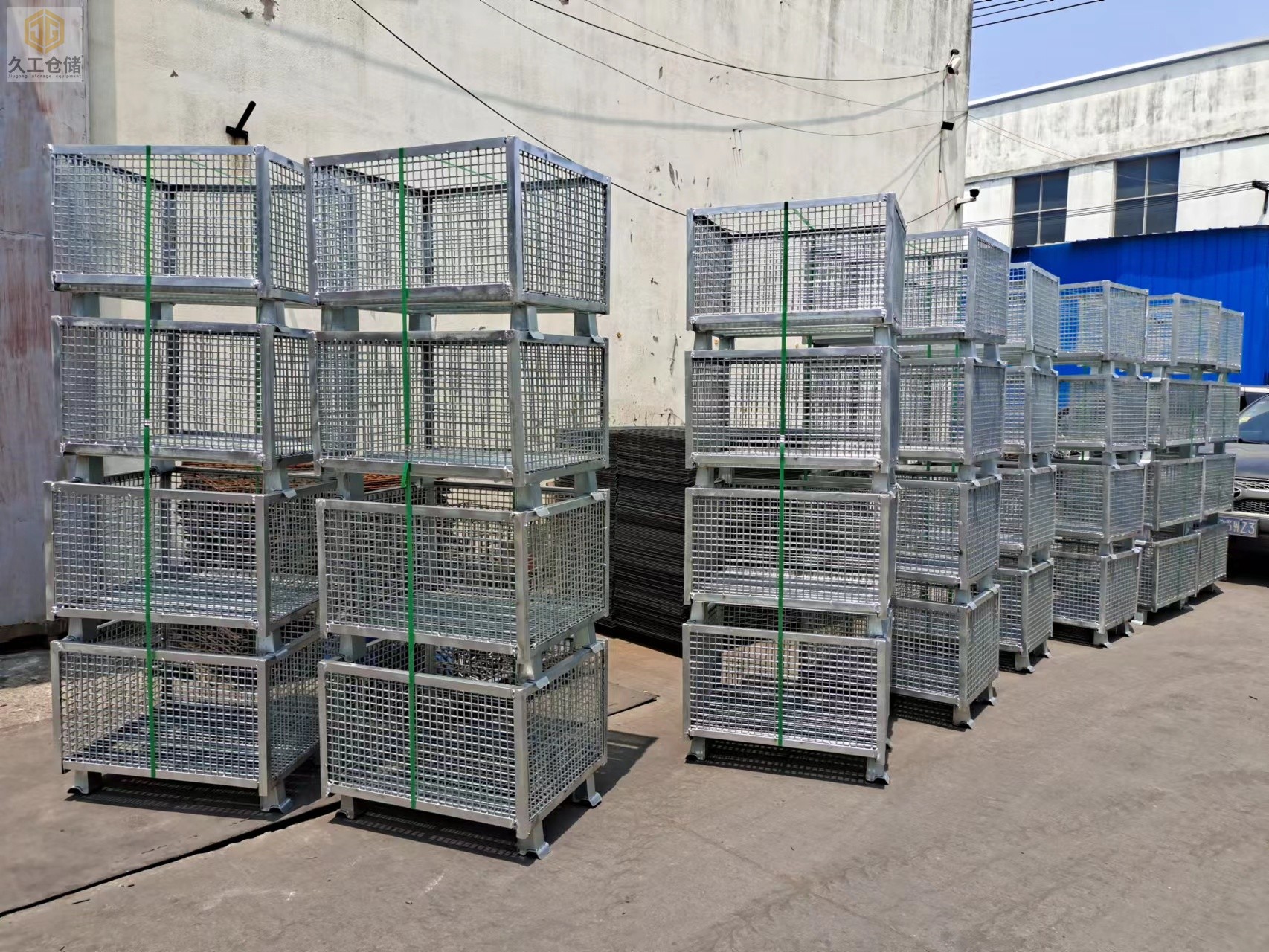 金屬周轉(zhuǎn)箱-角鋼鐵框-鋼制料框定制成品展示，南京久工倉儲設備，了解更多關注久工！