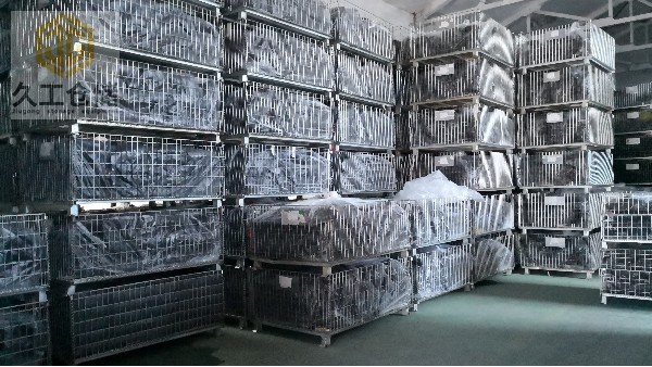 南京久工倉(cāng)儲(chǔ)設(shè)備-折疊式倉(cāng)儲(chǔ)籠-裝貨倉(cāng)儲(chǔ)籠-客戶現(xiàn)場(chǎng)展示
