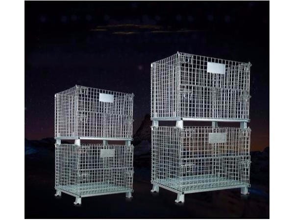 可堆垛折疊式鍍鋅倉(cāng)儲(chǔ)籠