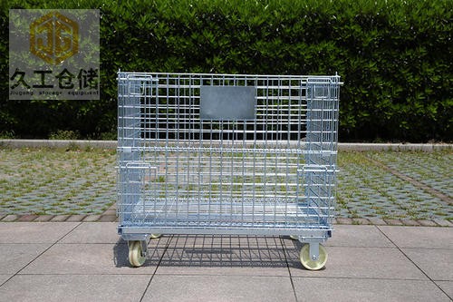 折疊式倉儲(chǔ)籠分類產(chǎn)品展示圖，倉儲(chǔ)籠倉庫籠車間擺放現(xiàn)場，南京久工倉儲(chǔ)設(shè)備