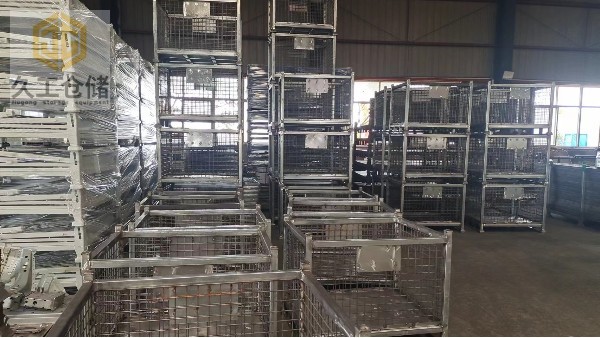 鋼制料箱-金屬周轉(zhuǎn)箱-金屬網(wǎng)格鐵框-生產(chǎn)支持定制，南京久工倉儲設備
