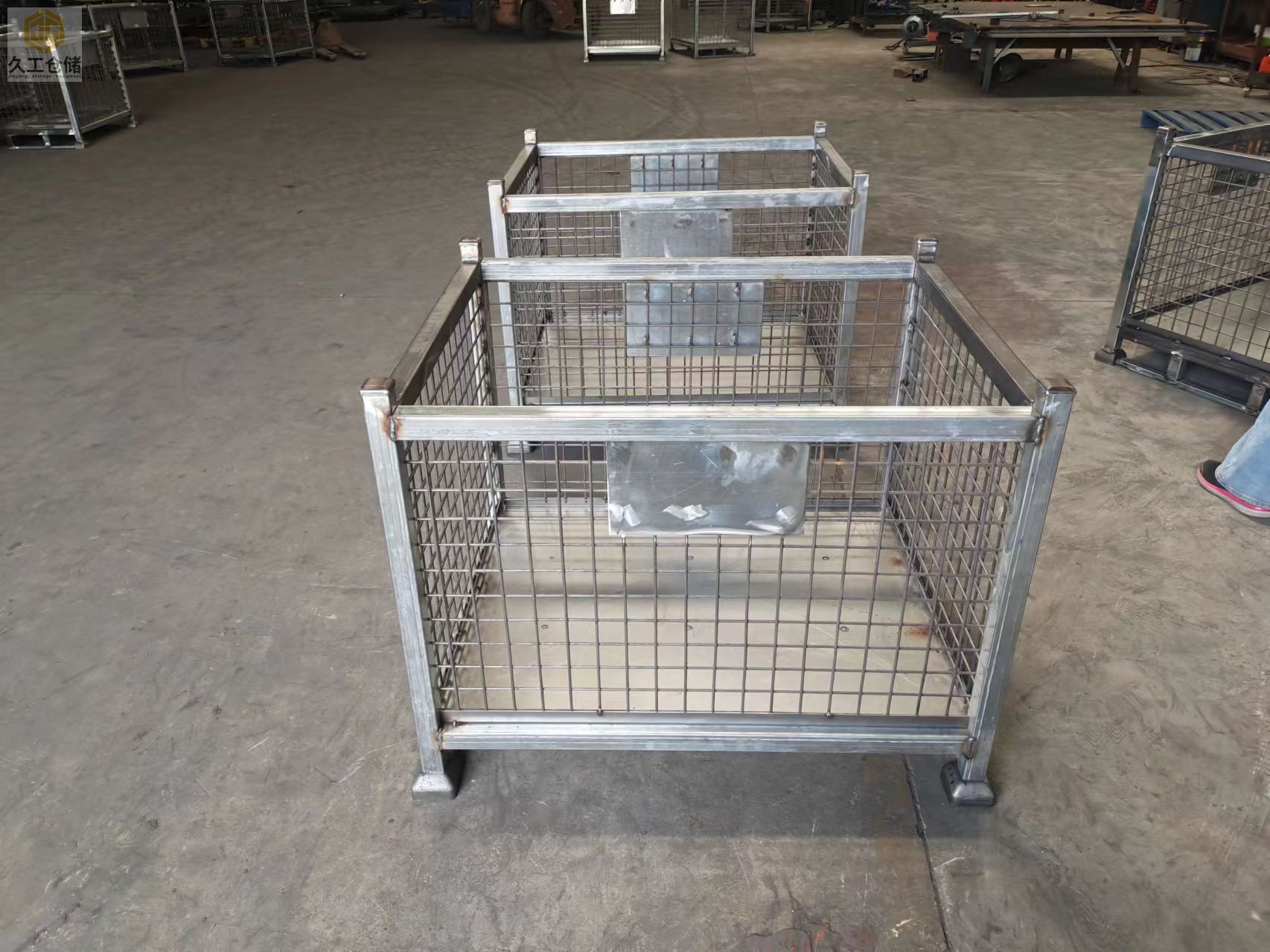 鋼制料箱-金屬周轉(zhuǎn)箱-金屬網(wǎng)格鐵框-生產(chǎn)支持定制，南京久工倉(cāng)儲(chǔ)設(shè)備