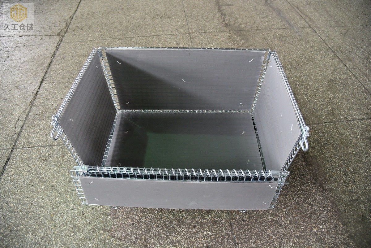 久工倉儲(chǔ)-中空板倉儲(chǔ)籠-灰色中空板-折疊式倉儲(chǔ)籠支持定制-南京倉儲(chǔ)籠廠家-久工倉儲(chǔ)籠