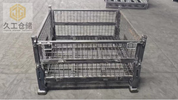 久工倉儲設(shè)備-定制鋼制料框黑件樣品展示-要求噴塑白色！南京周轉(zhuǎn)箱廠家