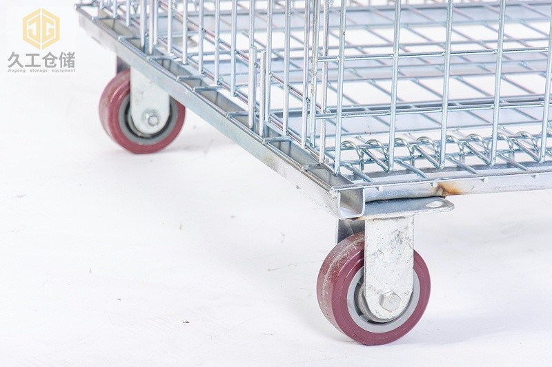 腳輪倉(cāng)儲(chǔ)籠細(xì)節(jié)展示，久工倉(cāng)儲(chǔ)設(shè)備