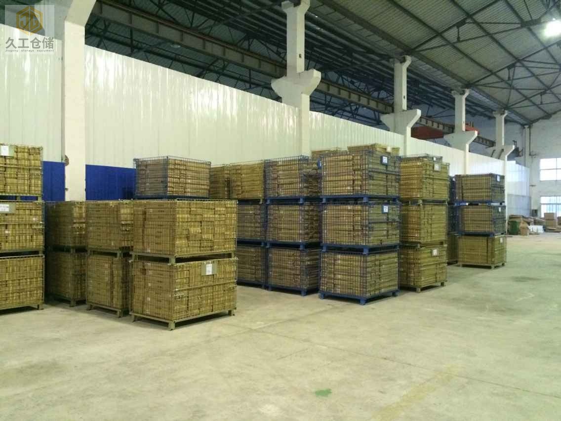 折疊式倉儲籠-裝貨倉儲籠-倉庫倉儲籠對方整潔，節(jié)省空間-南京倉儲籠廠家-久工倉儲設備