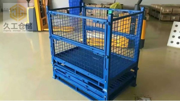 可折疊網箱，鋼制料箱結構是怎樣的?南京久工倉儲設備-金屬周轉箱